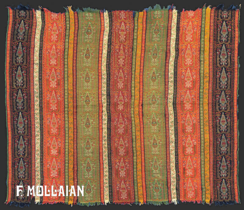 Textile Antique Kerman Persan n°:98380981